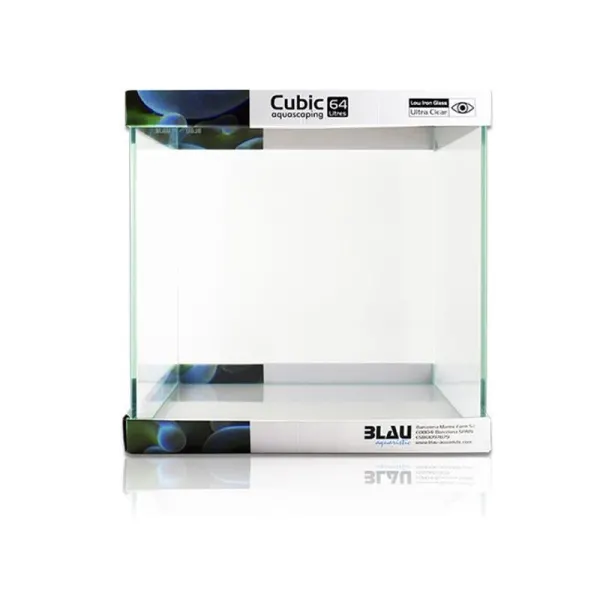 Acvariu Blau 64l (40x40x40cm) Cubic Aquascaping 64