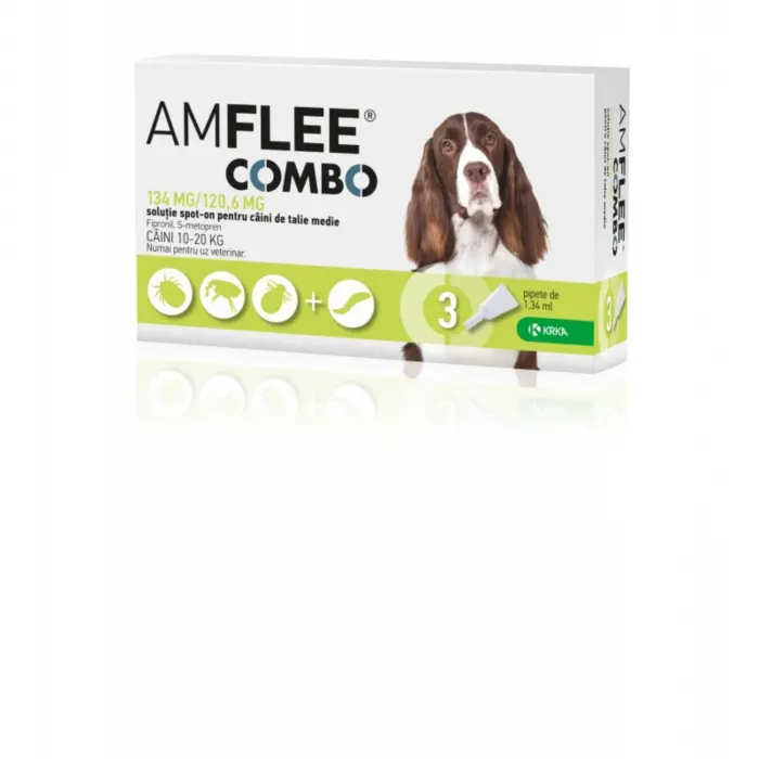 AMFLEE COMBO DOG 134 mg M (10-20 kg) x 3 pipete