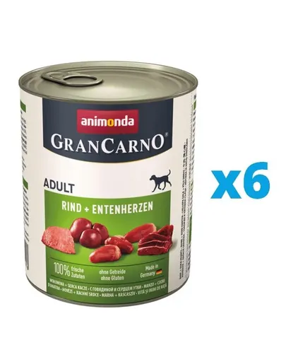 ANIMONDA Grancarno curcan și rață 6 x 800 g