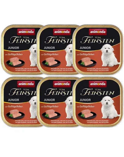 ANIMONDA Vom Feinstein junior 6x150 g ficat pasăre