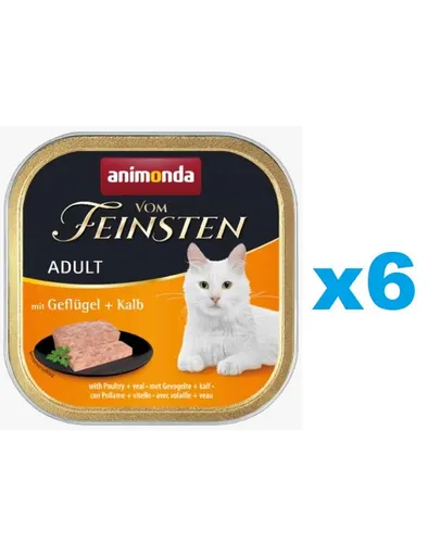 ANIMONDA Vom Feinsten Classic cu păsări de curte și vițel 6 x 100 g