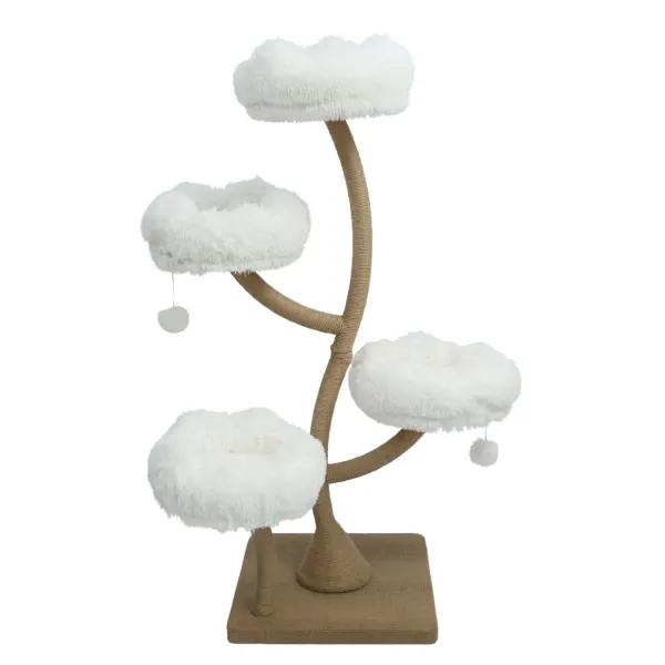 Ansamblu de joaca pisici, Meraki Home, Daisy Canopy, 58 x 58 x 162 cm