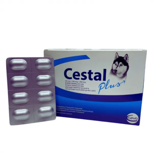 Antiparazitar intern pentru caini Cestal 8 tab   folie
