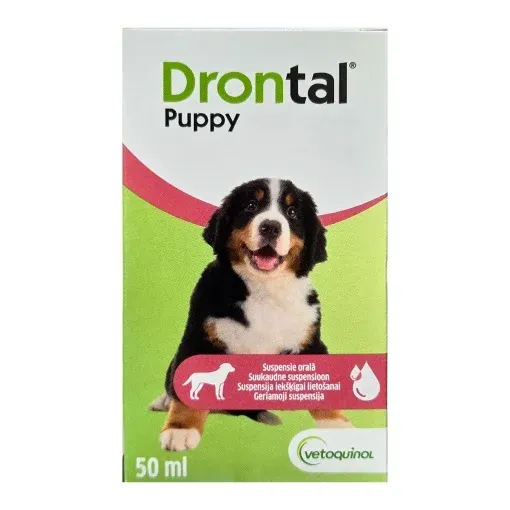 Antiparazitar intern pentru catei Drontal Puppy 50 ml