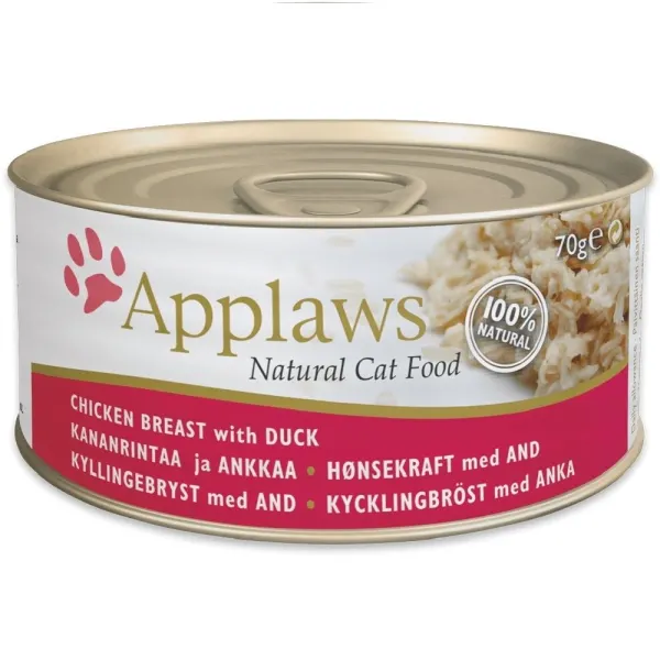 Applaws Cat Cons Piept Pui si Rata 70 g