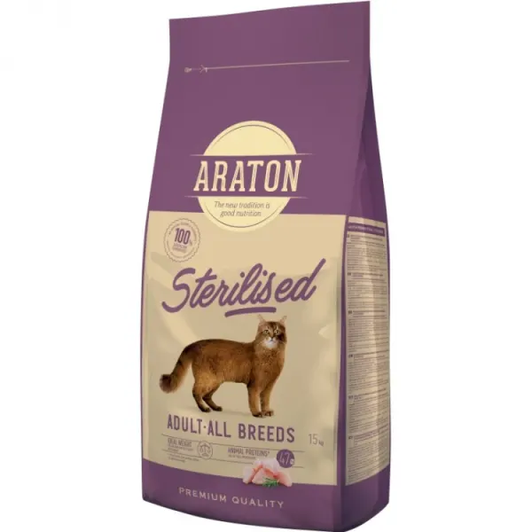 Araton Cat Sterilised, 15 kg