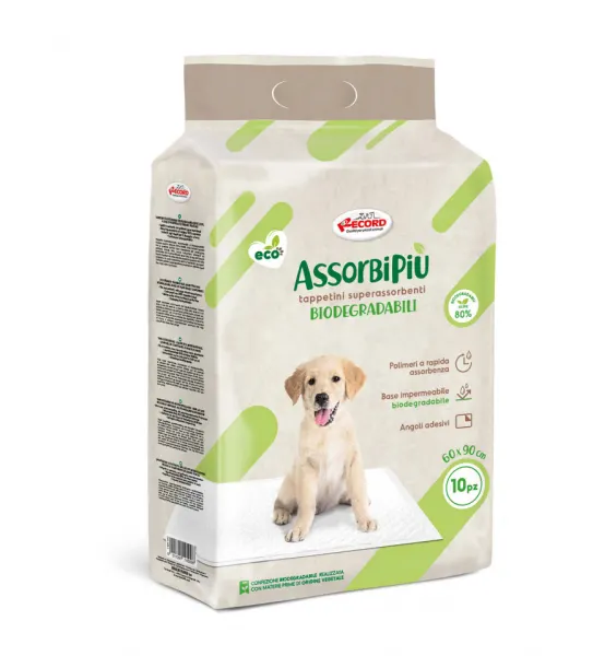 AssorbiPiu Eco Covorașe absorbante biodegradabile: 60 x 90 cm, 10 bucăți