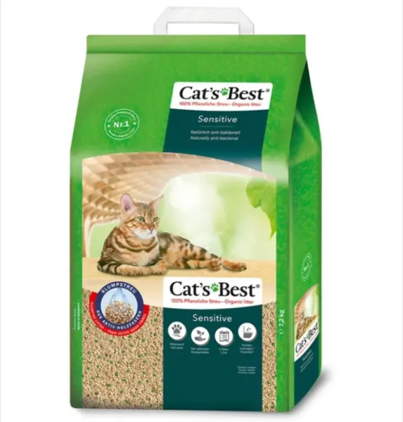 Asternut pentru litiera Cat s Best Oko Plus Sensitive 20 L