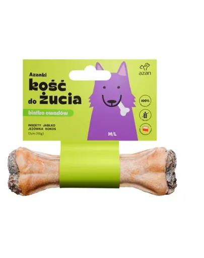 AZANKI Oase de ros pentru caini M/L 17cm cu insecte si cocos