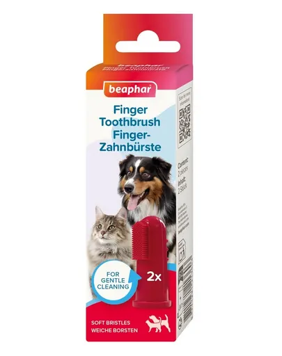 BEAPHAR Finger Toothbrush periuță pe deget pentru câini și pisici
