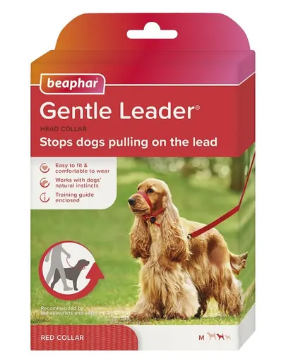 Beaphar Gentle Leader M ham pentru cap câini medii, roșu