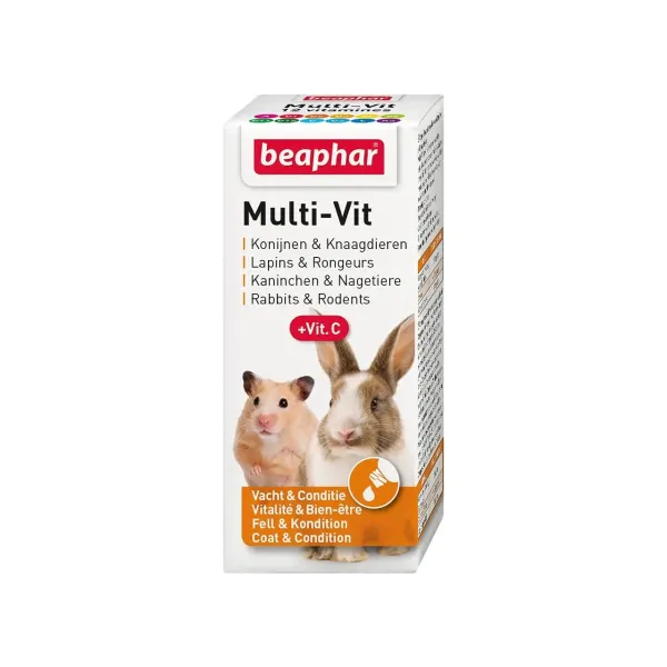 Beaphar Supliment Multi-Vit Sirop pentru Rozatoare + Iepuri, 20 ml
