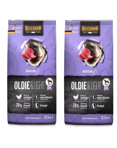 BELCANDO Baseline Oldie &amp; Light 2 x 12,5 kg hrana caini senior