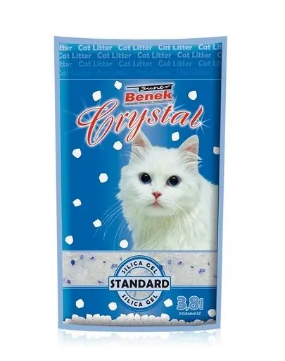 BENEK Super Crystal asternut silicagel pentru litiera 7.6 L