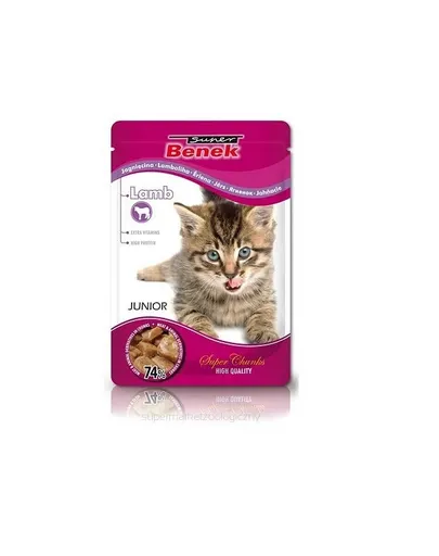 BENEK Super Hrana umeda pentru pisoi, cu miel 100g