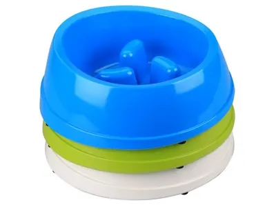 Bol MELAMINE HIGH-BACK SLOW-DOWN M-PETS, 250 ml