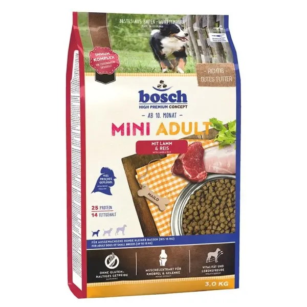 Bosch Adult Mini Lamb & Rice, 3 kg