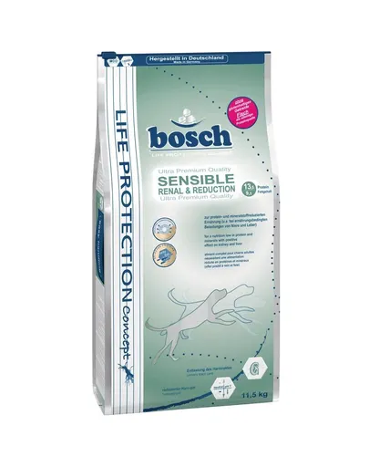 BOSCH Sensible Renal&Reduction hrana uscata pentru caini cu afectiuni renale, hepatice sau urinare 11,5 kg