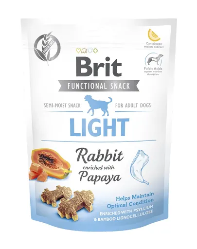 BRIT Care Dog Functional Snack Light recompense pentru caini, cu iepure si papaya 150 g