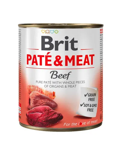 BRIT Pate&amp;Meat beef 800 g pate vita pentru caini