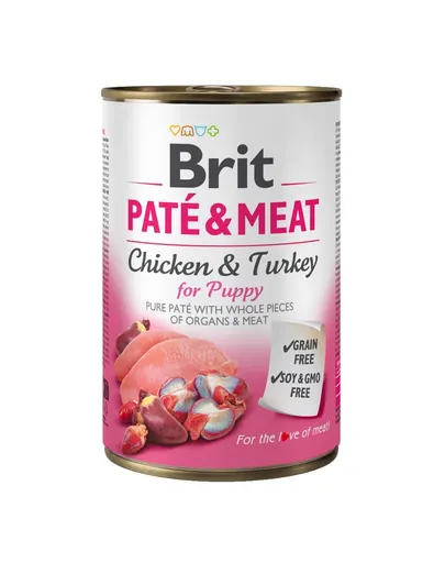BRIT Pate&Meat puppy 400 g Conserva pentru catei, pateu cu pasare