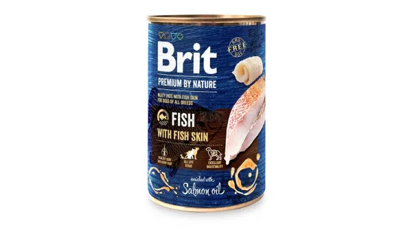 Brit Premium By Nature Fish With Fish Skin Conserva, Pachet 3 X 800 Gr