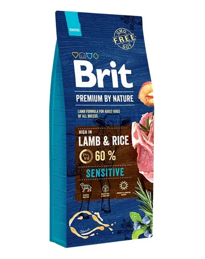 BRIT Premium By Nature Sensitive Lamb 15 kg + 3x400 g BRIT Mono Protein Lamb &amp; Rice