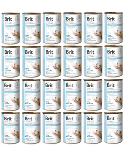 BRIT Veterinary Diet Obesity Lamb&amp;Pea 24x400 g aliment pentru caini obezi