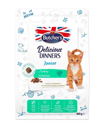 BUTCHER'S Functional Kitten Hrana uscata pisoi, cu curcan 800 g