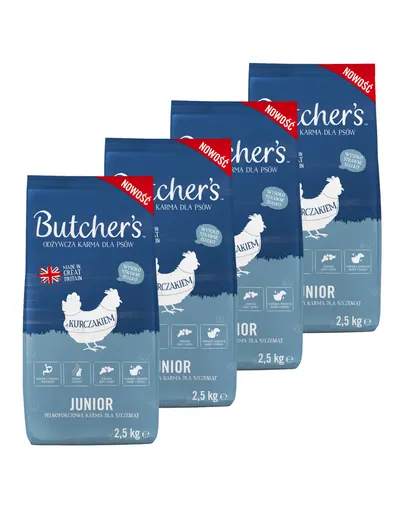 BUTCHER'S Original Junior 4 x 2,5kg hrană câini juniori
