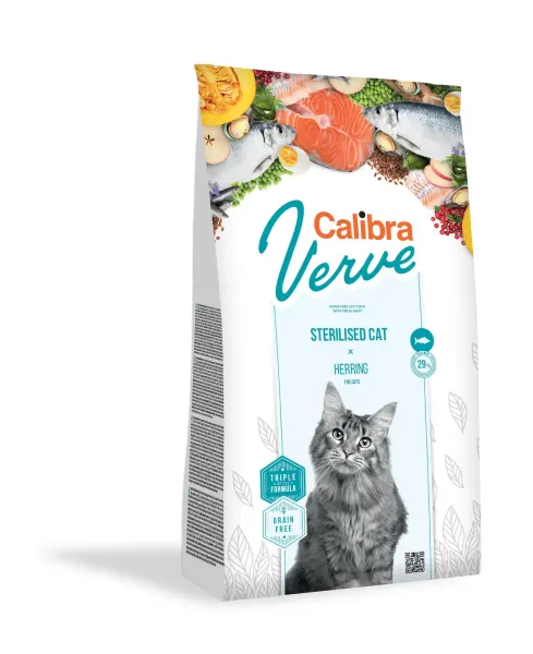 Calibra Cat Verve Grain Free Sterilised, Herring, 3.5 kg