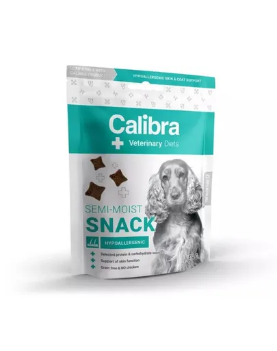 CALIBRA Veterinary Diet Semi-moist Snack Hypoallergenic 120 g gustare functionala semiumeda, pentru caini adulti cu probleme ale pielii si blanii