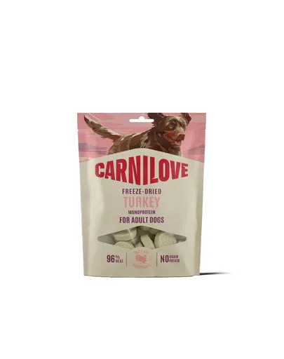 CARNILOVE Dog Freeze Dried recompense pentru câini 60 g curcan