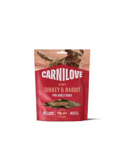 CARNILOVE Jerky Snack Turkey & Rabbit snack pentru câini 100 g