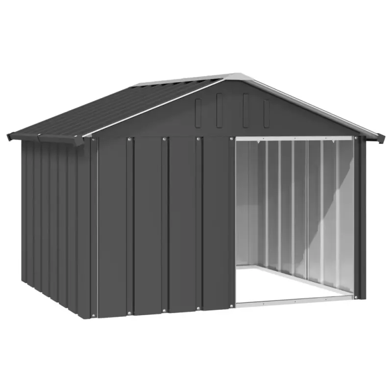 Casa pentru caini antracit 116,5x103x81,5 cm otel galvanizat