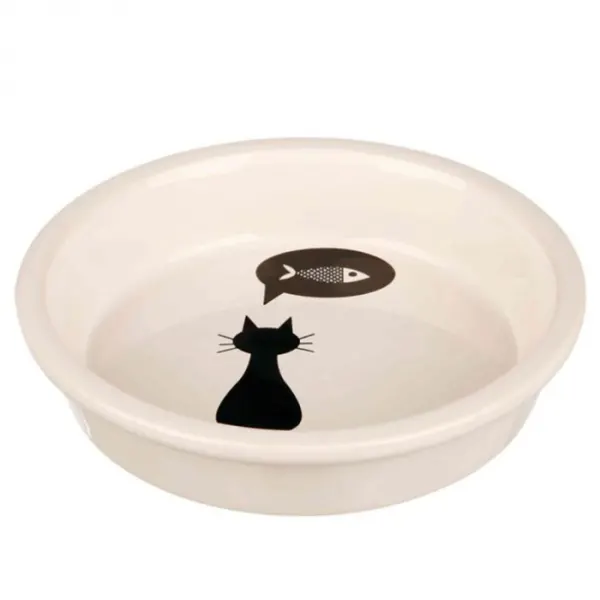 Castron ceramic pentru pisici Trixie 0,25 L   13 cm