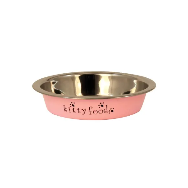 Castron Inox Pink puppy/cat, 0.4 l
