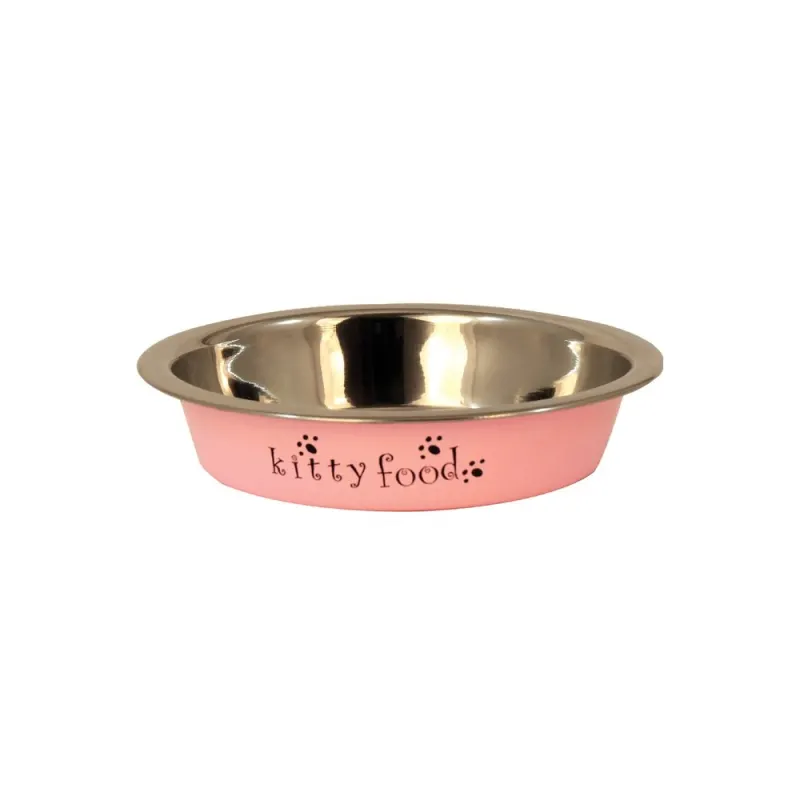 Castron Inox Pink puppy/cat, 0.4 l