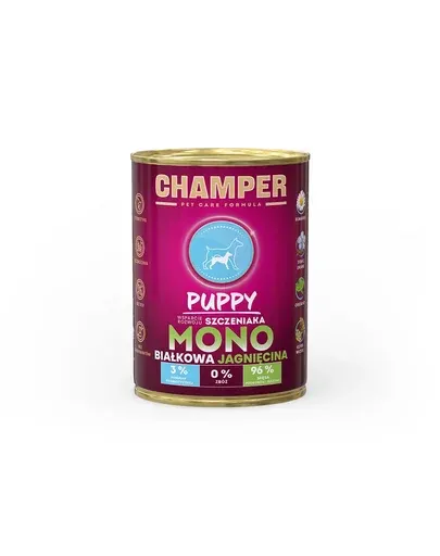 CHAMPER Puppy hrana umeda pentru catei 400 g cu miel
