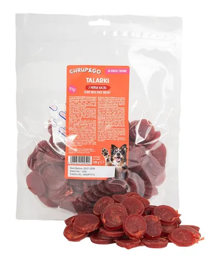 CHRUP&GO Rondeluțe cu piept de rață 500 g gustare pentru câini