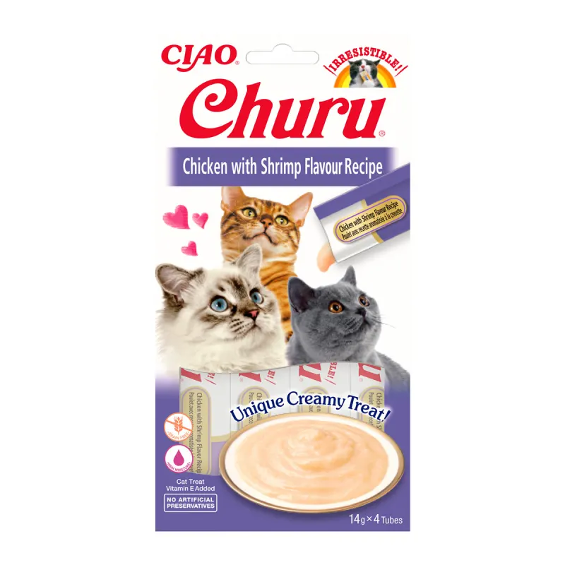Churu Recompensa Cremoasa cu Pui si Creveti