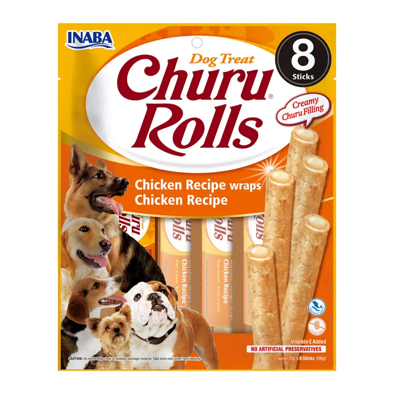 Churu Rolls Recompense pentru caini cu Pui
