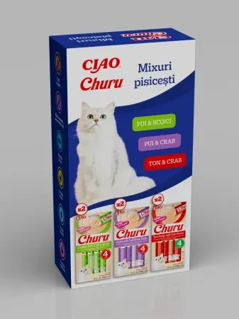 Ciao Churu Mixuri Pisicesti Churu Bites si Churu Creamy 6 Buc