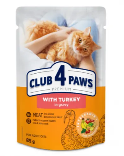 Club 4 Paws Pisica Plic Curcan 85 g
