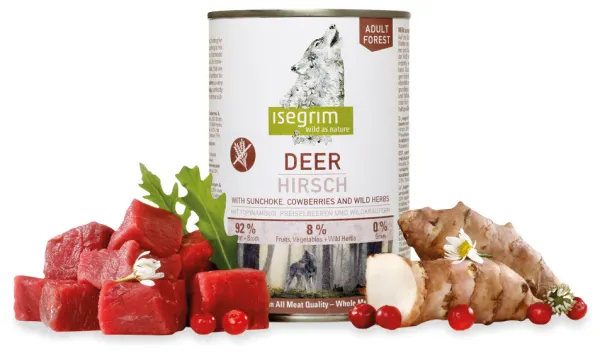 Conserva Isegrim Dog Adult - Deer, 400 gr