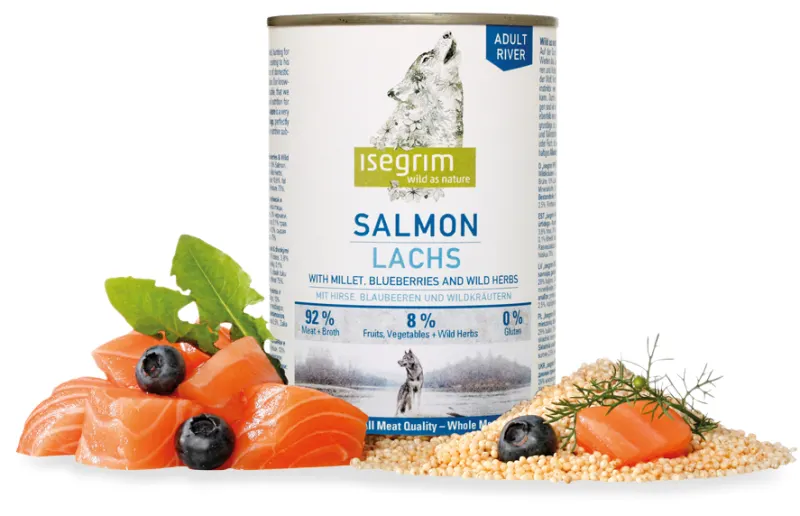 Conserva Isegrim Dog Adult - Salmon, 400 gr