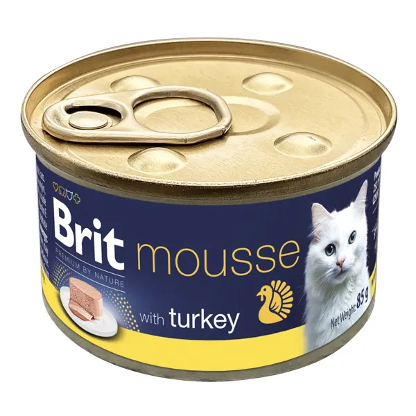 Conserva pentru pisici Brit Premium Mousse cu curcan 85 gr
