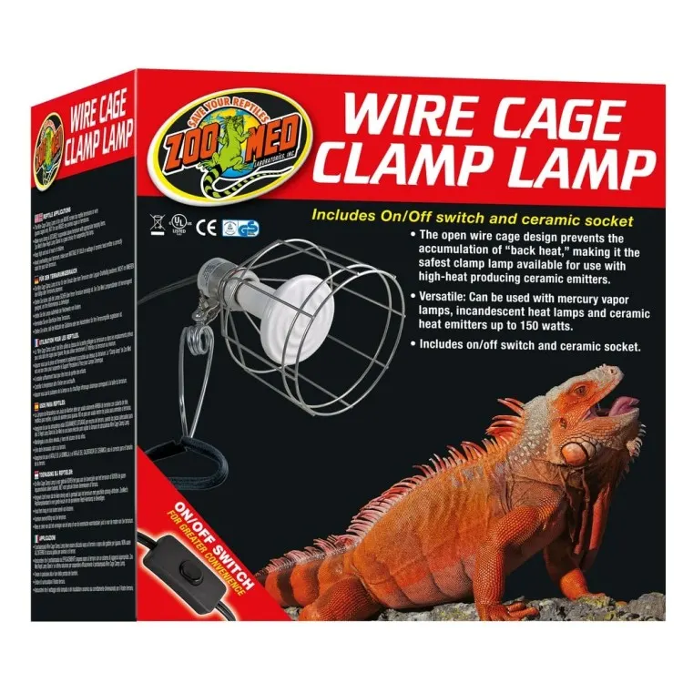 Corp de iluminat Zoo Med Wire Cage Clamp Lamp 150W