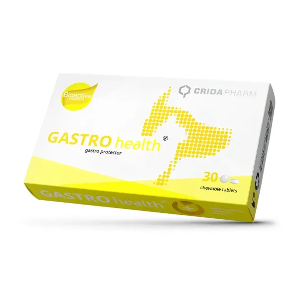 CRIDA PHARM Gastro Health, supliment sistem digestiv câini, comprimate masticabile CRIDA PHARM Gastro Health, XS-XL, supliment sistem digestiv câini și pisici, cutie, 30 comprimate masticabile
