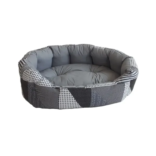 CULCUS TEXTIL PENTRU CAINI SI PISICI ORIONE M GREY-BLACK 65x50x22/60008003